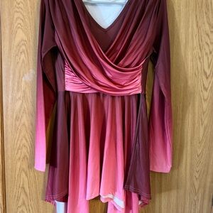 Elegant Ombre Long Sleeve Top